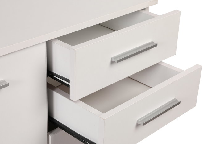 Hanah Home Zapatero Blanco con Dos Cajones